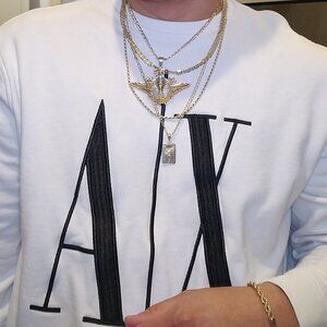 White Large Armani Exchange Crewneck sweatshirt
